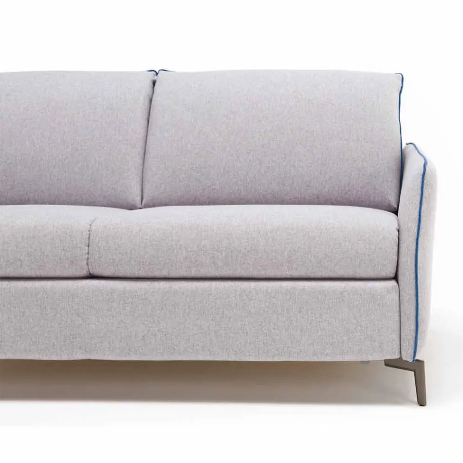 Sofa 3-Sitzer Design L.185cm Stoff / Kunstleder in Italien Erica Viadurini