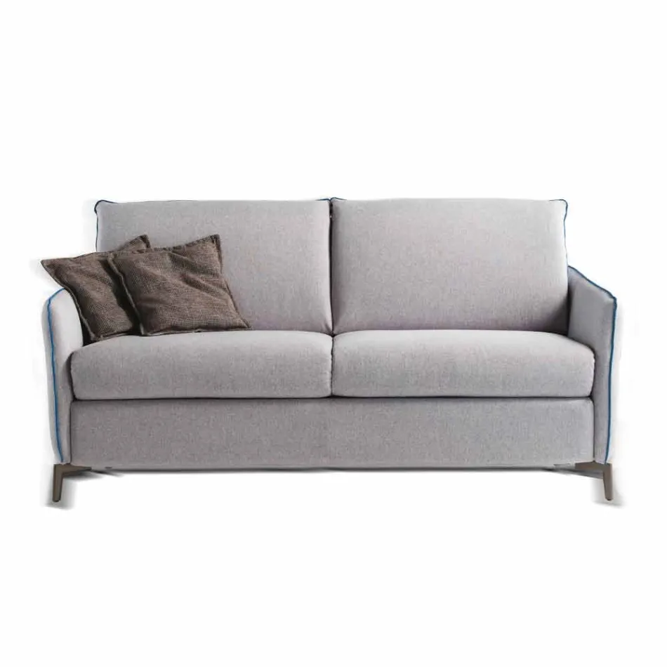 Sofa 3-Sitzer Design L.185cm Stoff / Kunstleder in Italien Erica Viadurini