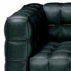3-Sitzer-Sofa aus hochwertigem Made in Italy Leder mit Steppeffekt - Vesuv Viadurini