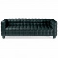 3-Sitzer-Sofa aus hochwertigem Made in Italy Leder mit Steppeffekt - Vesuv