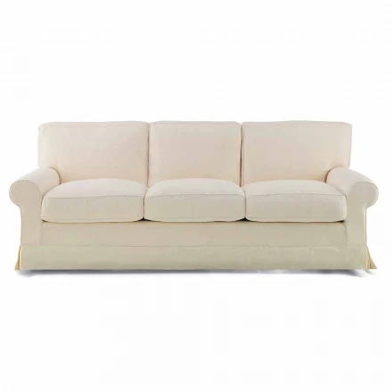 3-Sitzer-Sofa mit hochwertigem Made in Italy-Stoff bezogen - Andromeda Viadurini