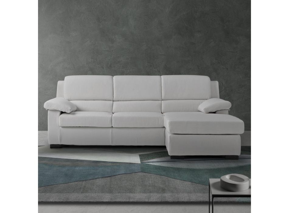 3-Sitzer-Sofa mit umkehrbarem Hocker aus Stoff Made in Italy - Budapest Viadurini