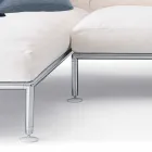 Modernes Design Outdoor-Ecksofa in Taubengrau oder Weiß - Ontario3 Viadurini