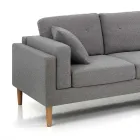 Ecksofa aus Stoff und Holz – Germanium Viadurini