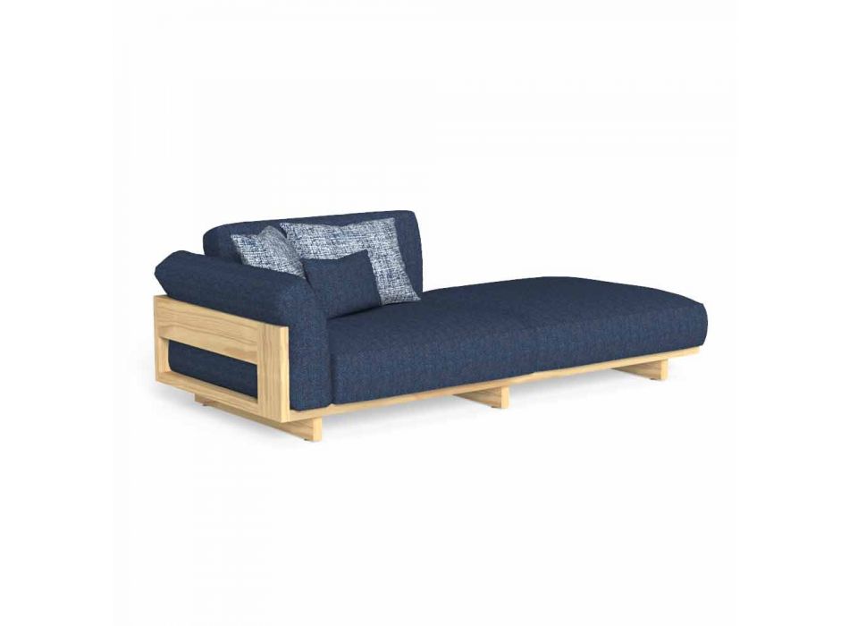 Sofa Chaiselongue für Outdoor, Modular und Gepolstert in Holz - Argo von Talenti