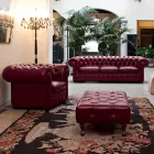 Klassisches Sofa mit Zwiebelfüßen aus Buchenholz Made in Italy - Spassoso Viadurini