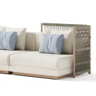 Modulares Outdoor-Sofa aus gepolstertem Stoff, hergestellt in Italien – Rubik Viadurini