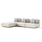 Modulares Outdoor-Sofa aus gepolstertem Stoff, hergestellt in Italien – Rubik Viadurini