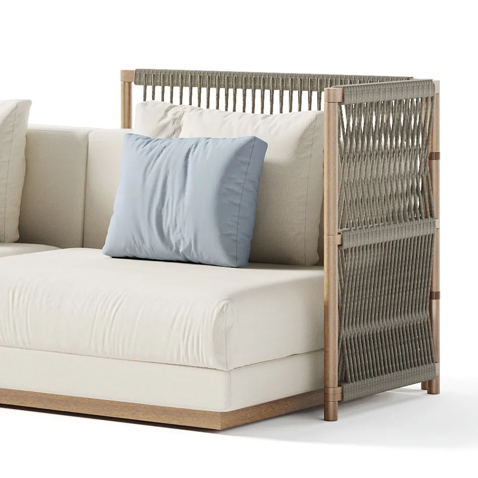 Modulares Outdoor-Sofa aus Stoff Made in Italy - Rubik Viadurini