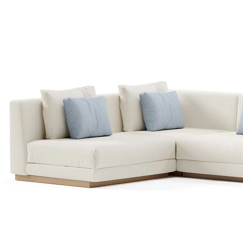 Modulares Gartensofa aus Stoff Made in Italy - Rubik Viadurini