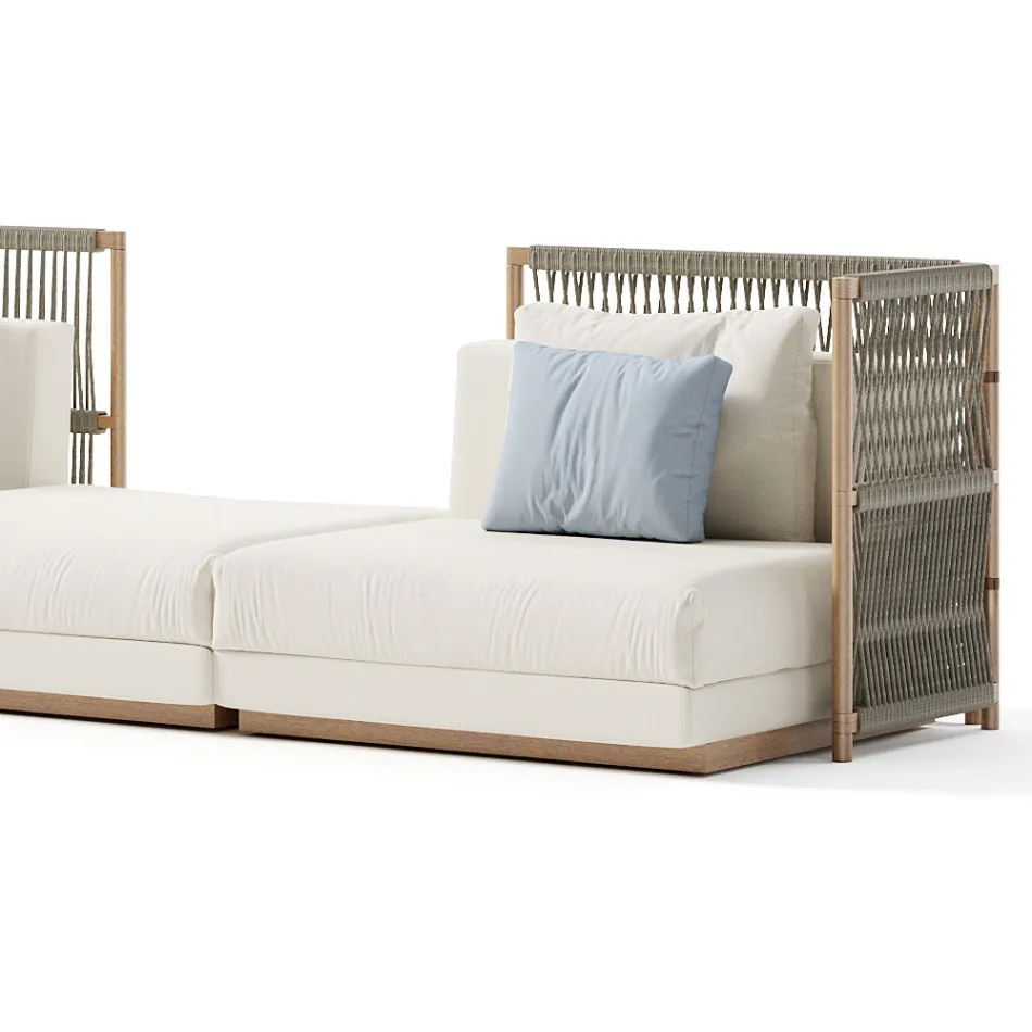 Modulares Gartensofa aus Stoff Made in Italy - Rubik Viadurini