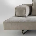 Sofa modernes Design Cardo, Lederpolsterung Viadurini