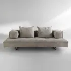 Sofa modernes Design Cardo, Lederpolsterung Viadurini