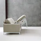 Sofa mit Bettöffnung aus Metall und Polyurethan Made in Italy - Folle Viadurini