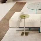 Sofa mit extraklarem Glassockel und Stoffsitz, hergestellt in Italien – Rory Viadurini