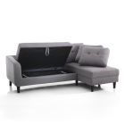 Sofa mit ausklappbarem Bettelement unter der Sitzfläche – Nickel Viadurini