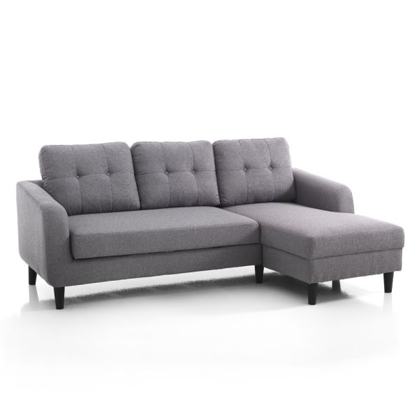 Sofa mit ausklappbarem bettelement unter der sitzfläche – nickel