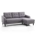 Sofa mit ausklappbarem Bettelement unter der Sitzfläche – Nickel