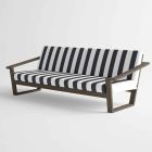 2 oder 3 Sitzer Outdoor Sofa in Aluminium und Stoff Modernes Design - Louisiana Viadurini