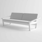 2 oder 3 Sitzer Outdoor Sofa in Aluminium und Stoff Modernes Design - Louisiana Viadurini