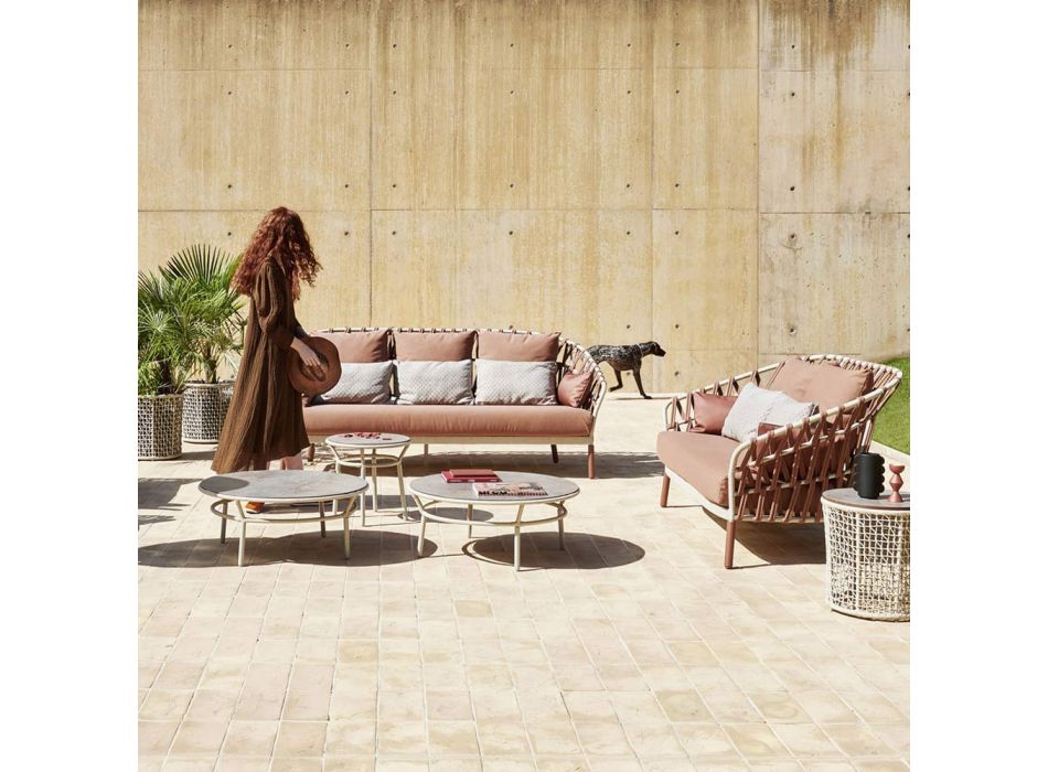 3-Sitzer Outdoor-Sofa mit Kissen Made in Italy - Emmacross von Varaschin Viadurini