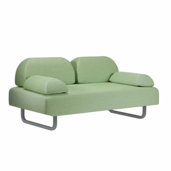 2-sitzer-outdoor-sofa aus stoff und metall made in italy design - selia