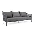 Outdoor Sofa Aluminium und Seil mit Stoffkissen, Homemotion - Shama