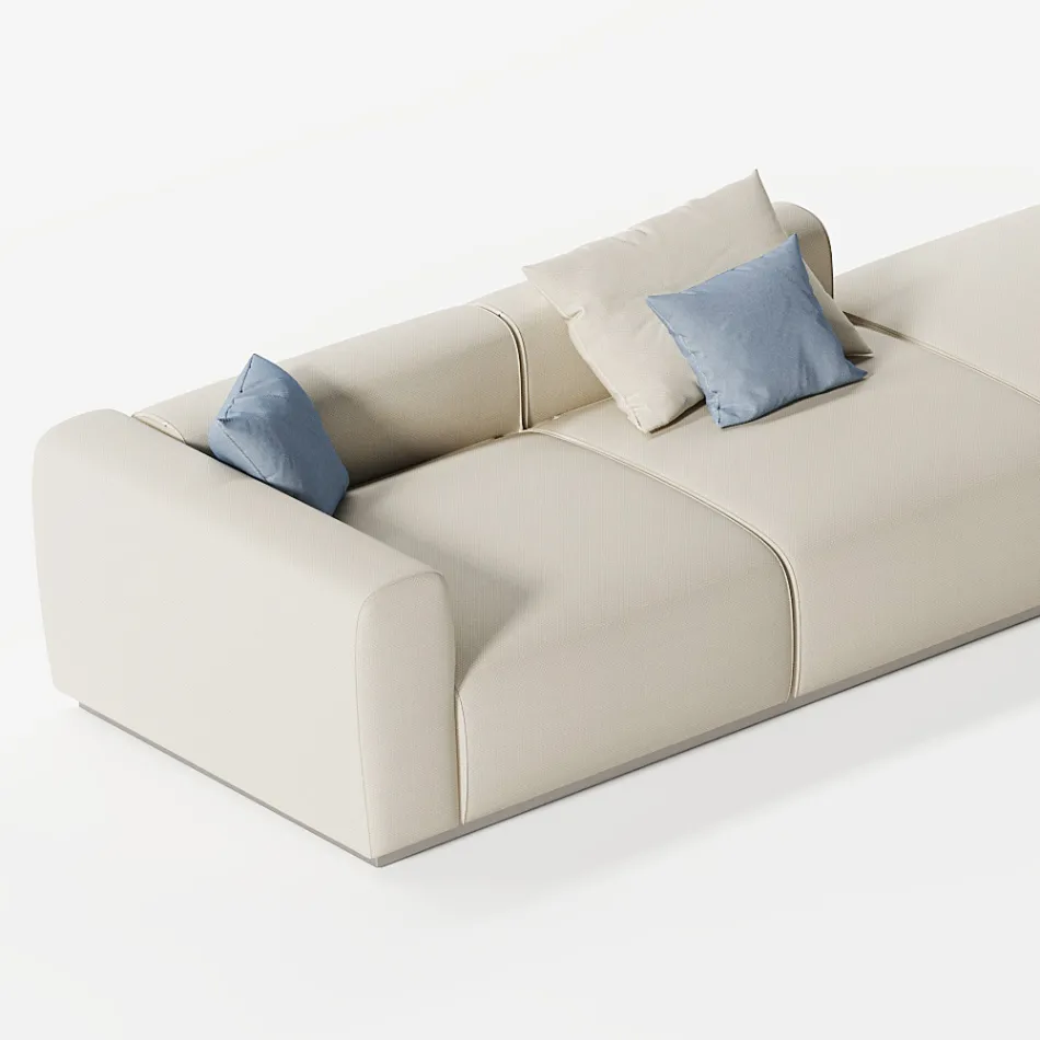 Modulares Outdoor-Sofa aus wasserabweisendem Stoff Made in Italy - Bahias Viadurini