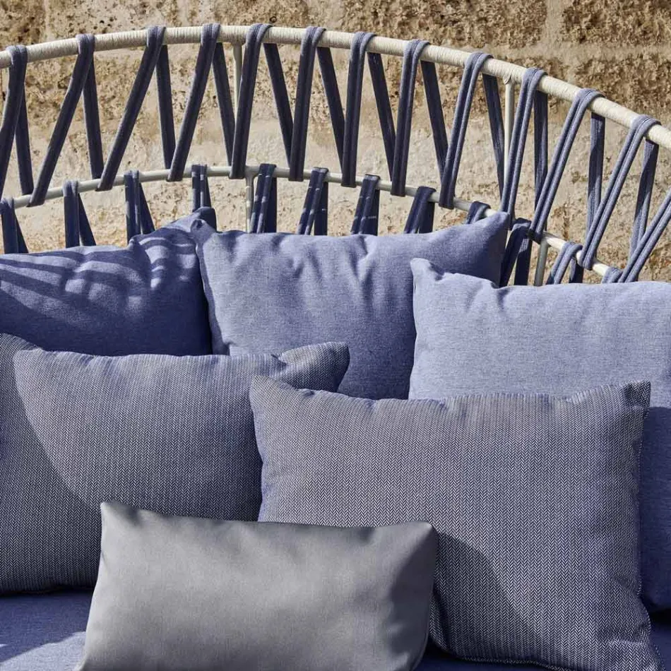 Outdoor-Sofa mit Kissen inklusive Made in Italy - Emmacross von Varaschin Viadurini