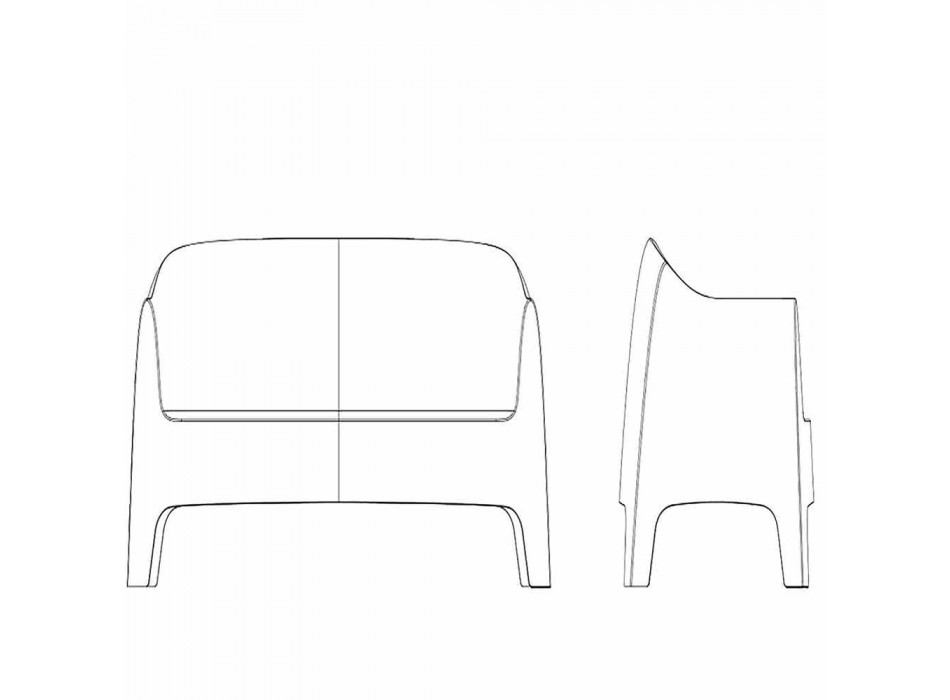 Modernes Design Outdoor Sofa Solid von Vondom aus Polypropylen Viadurini