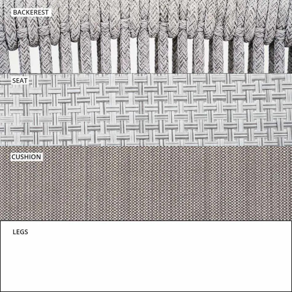 Stapelbares Zweisitzer-Sofa gepolsterter Stoff im Freien - Smart von Varaschin Viadurini