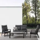 Outdoor-Sofa aus Stoff und Aluminium mit verstellbarer Rückenlehne - Nathy Viadurini