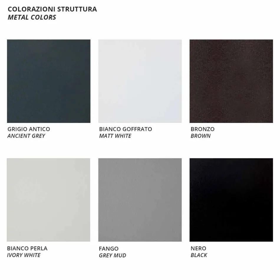 Modulares Ecksofa aus Metall und Stoff Made in Italy - Cola Viadurini