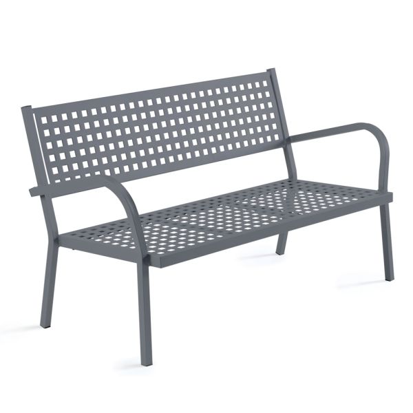 2-sitzer gartensofa mit stahlgestell made in italy - nilda