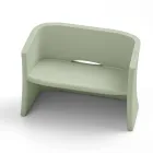 2-Sitzer-Gartensofa aus farbigem Polyethylen Made in Italy - Gomez Viadurini