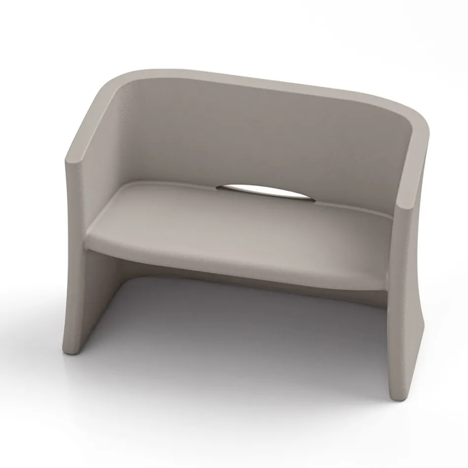 2-Sitzer-Gartensofa aus farbigem Polyethylen Made in Italy - Gomez Viadurini