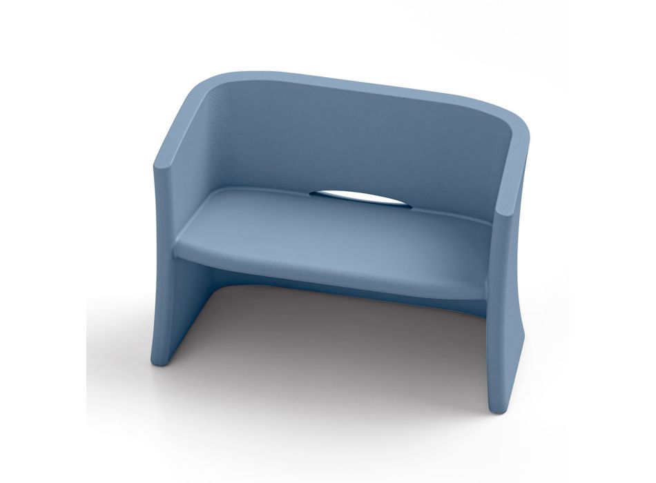 2-Sitzer-Gartensofa aus farbigem Polyethylen Made in Italy - Gomez Viadurini