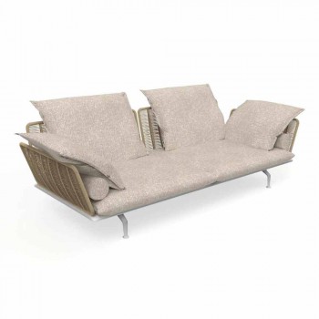 3-Sitzer-Gartensofa aus gepolstertem Stoff und Aluminium - Cruise Alu Talenti