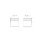 Modulares Gartensofa mit niedriger Holzstruktur Made in Italy - Rubik Viadurini