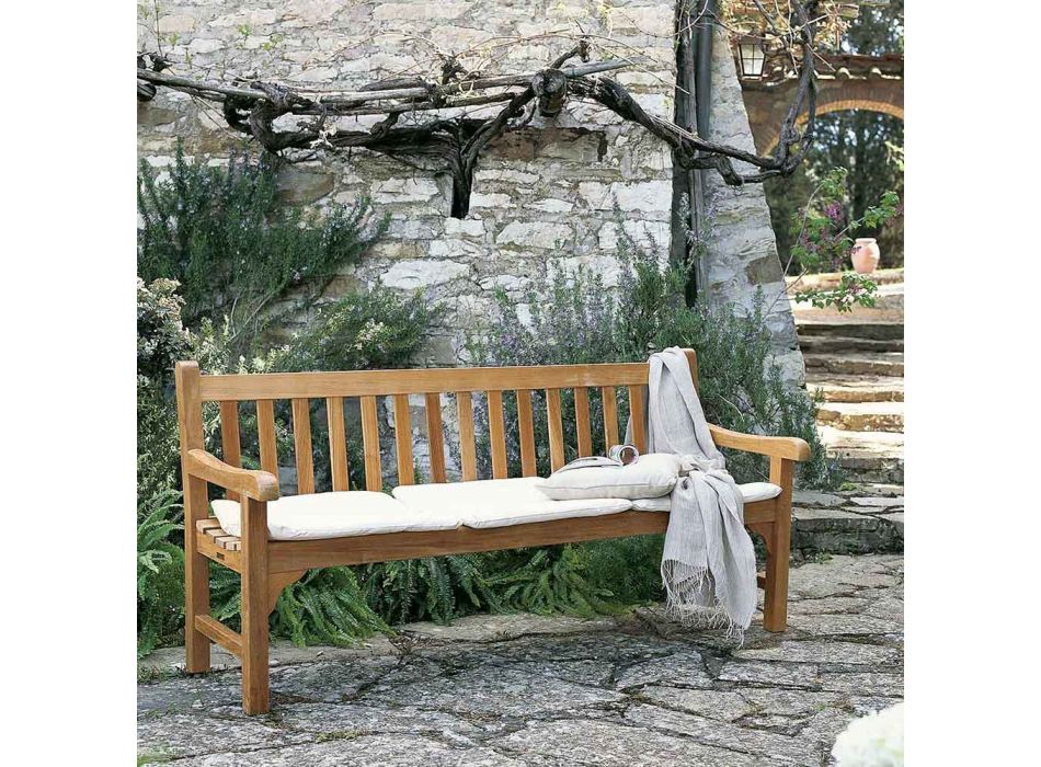 2- oder 3-Sitzer Gartensofa aus Teak Made in Italy - Sleepy Viadurini