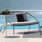 Stapelbares Gartensofa aus verzinktem Stahl Made in Italy - Sansa Viadurini