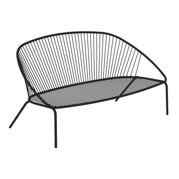 Stapelbares gartensofa aus verzinktem stahl made in italy - sansa