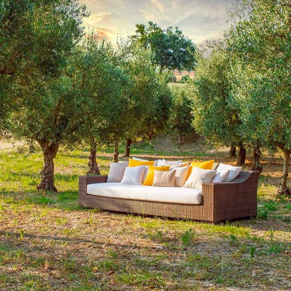 Gartensofa handgeflochten aus polyethylen joe