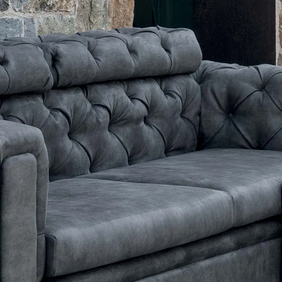 Wohnzimmersofa mit verstellbarer Kopfstütze Made in Italy - Unleashed Viadurini