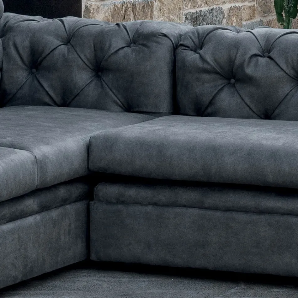 Wohnzimmersofa mit verstellbarer Kopfstütze Made in Italy - Unleashed Viadurini