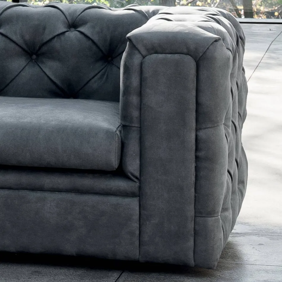 Wohnzimmersofa mit verstellbarer Kopfstütze Made in Italy - Unleashed Viadurini