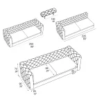 Wohnzimmersofa mit verstellbarer Kopfstütze Made in Italy - Unleashed Viadurini