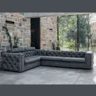 Wohnzimmersofa mit verstellbarer Kopfstütze Made in Italy - Unleashed Viadurini
