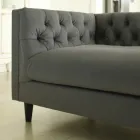 Wohnzimmersofa mit Holzstruktur und Füßen Made in Italy - Comico Viadurini