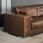 Wohnzimmersofa aus Holz, Polyurethan und Metall Made in Italy - Sparkling Viadurini